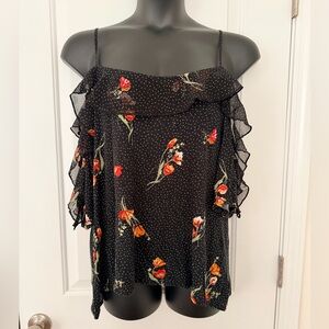 Maurices XL Floral Ruffle Top